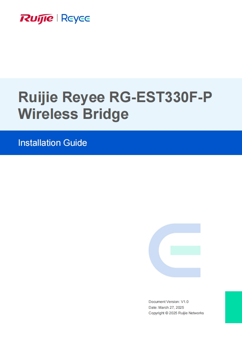 01-RG-EST330F-P-安装说明书手册