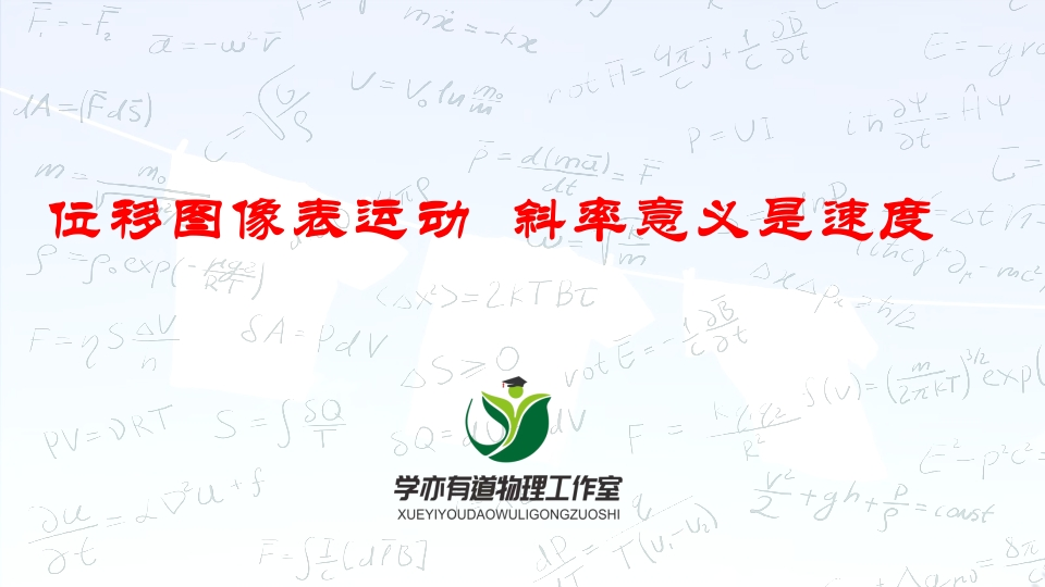 014位移图像表运动斜率意义是速度