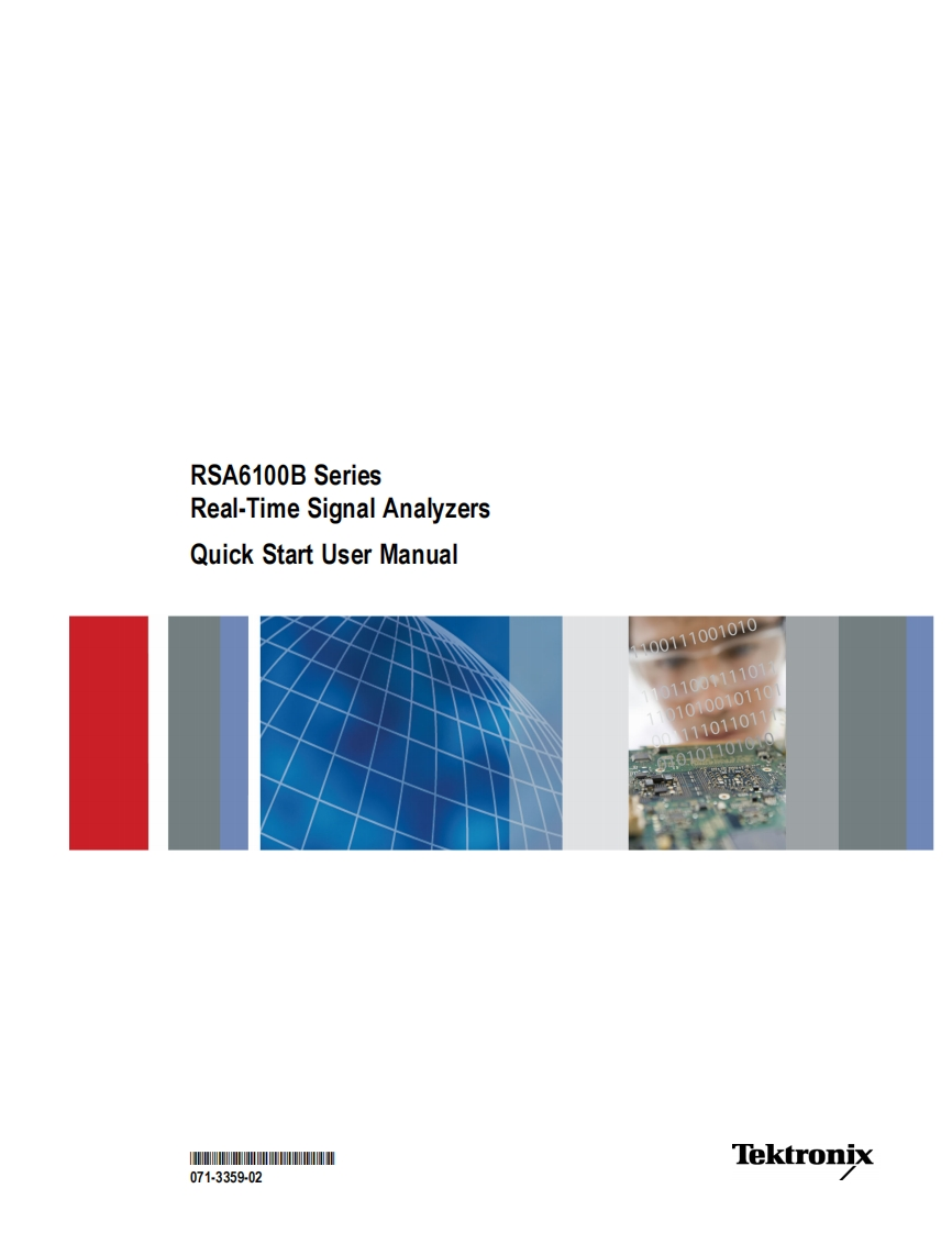 071-3359-02_RSA6100B-Series-Real-Time-Signal-Analyzers-Quick-Start-操作说明书手册-EN-