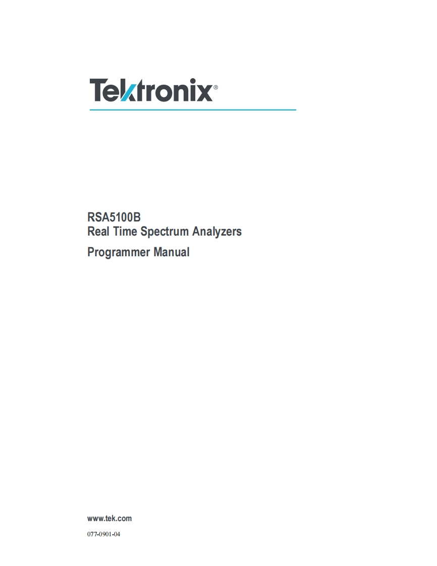 077-0901-04_RSA5100B-Real-Time-Spectrum-Analyzer-操作说明书手册-EN