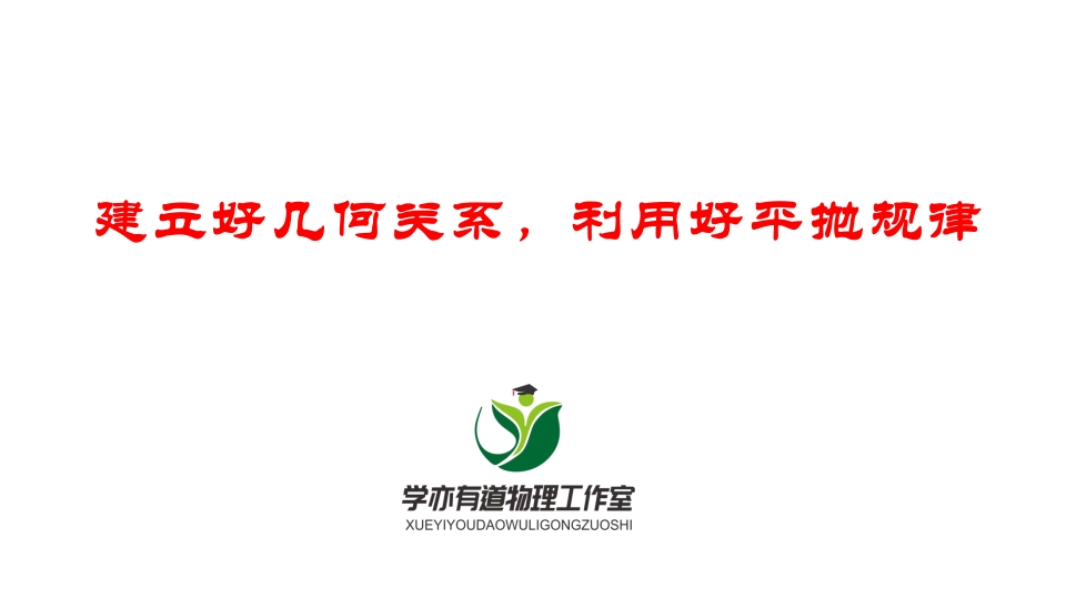 077建立好几何关系利用好平抛规律
