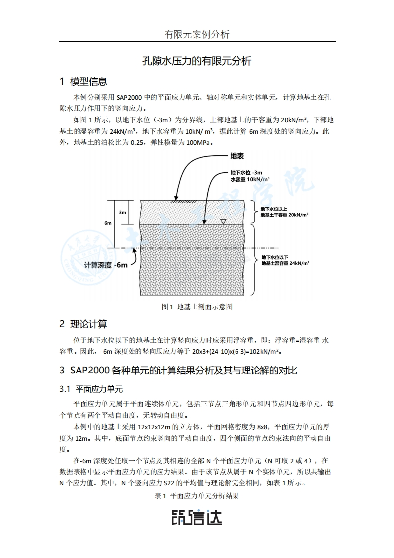 08_孔隙水压力的有限元分析