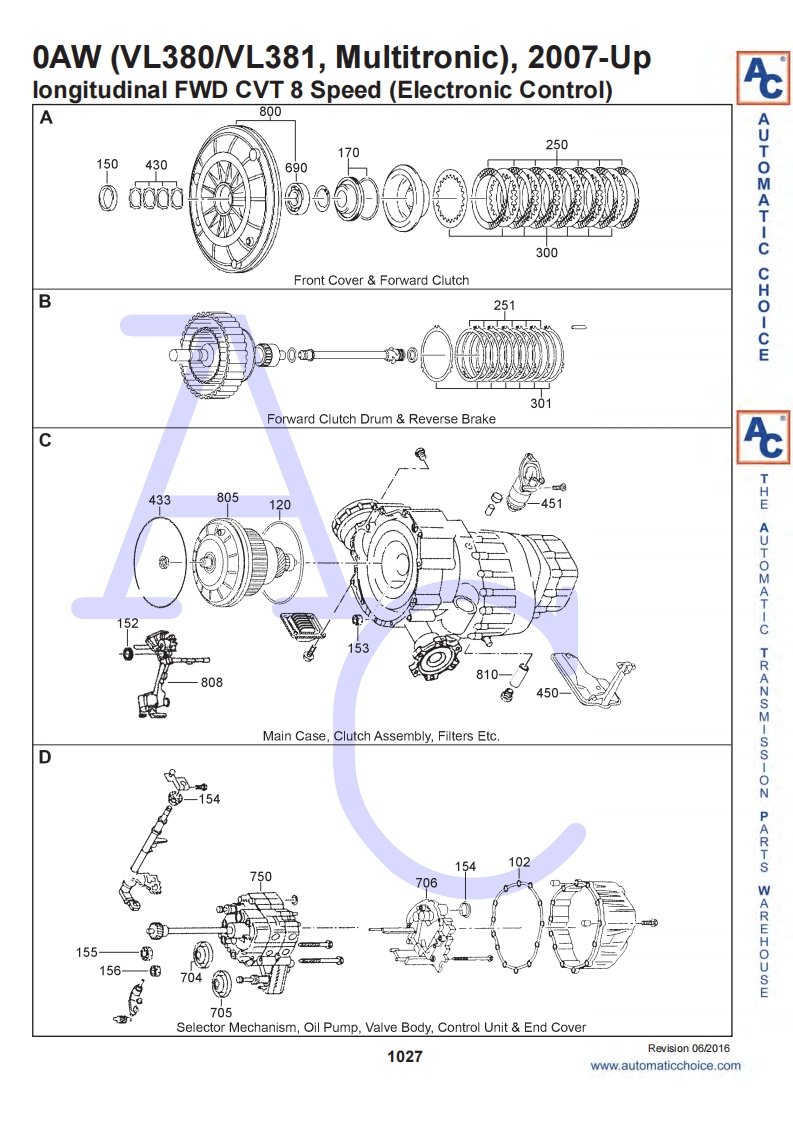0aw_cvt_变速箱零部件图册