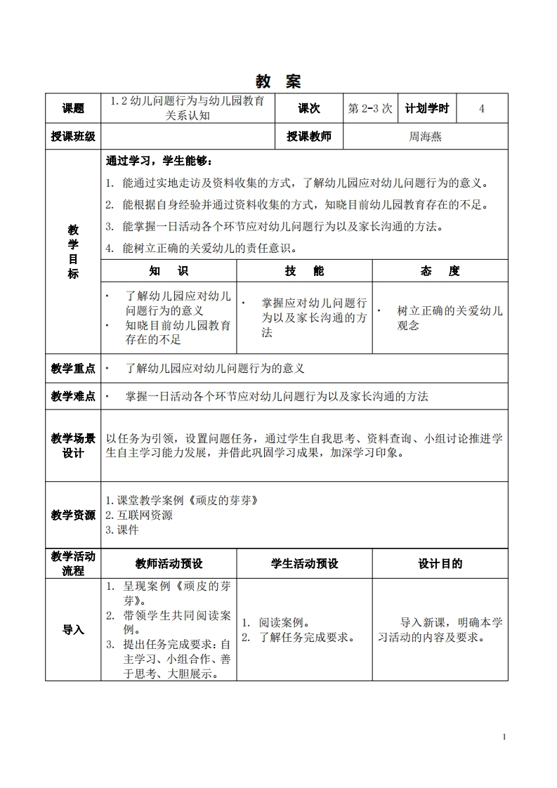 1.2-课程设计_幼儿问题行为与幼儿园教育关系认知
