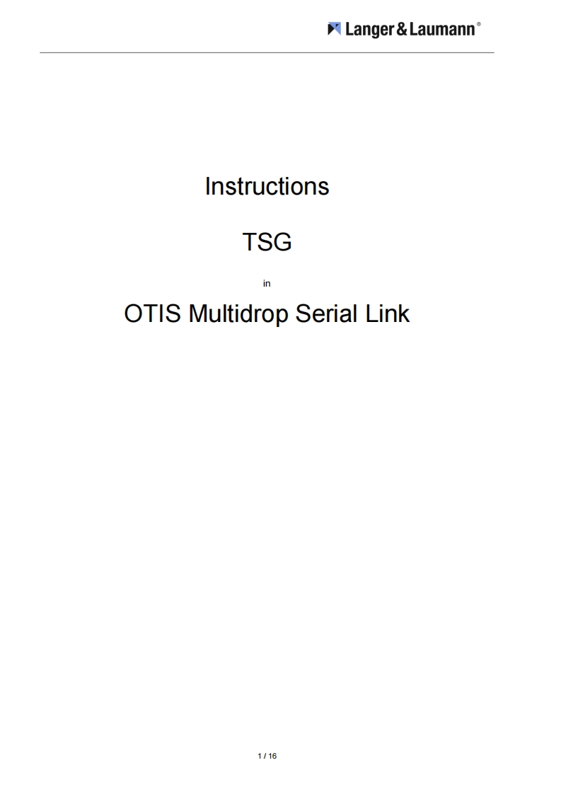 1.20.91806_操作说明书手册_V1.7_TSG_in_OTIS_Multidrop_Serial_Link