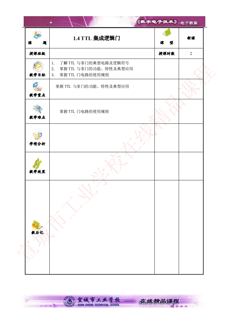 1.4TTL集成逻辑门(1)