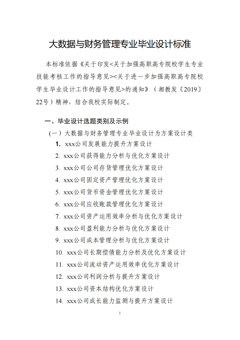 11-大数据与财务管理专业毕业设计标准