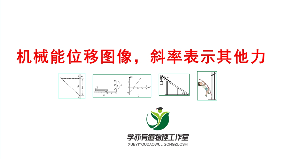 116机械能位移图像斜率表示其他力
