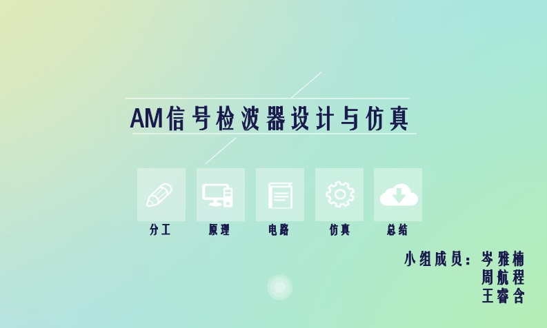 15-岑雅楠_周航程_王睿含-AM信号检波器设计与仿真-slide