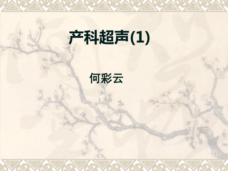 15.产科超声课件正常