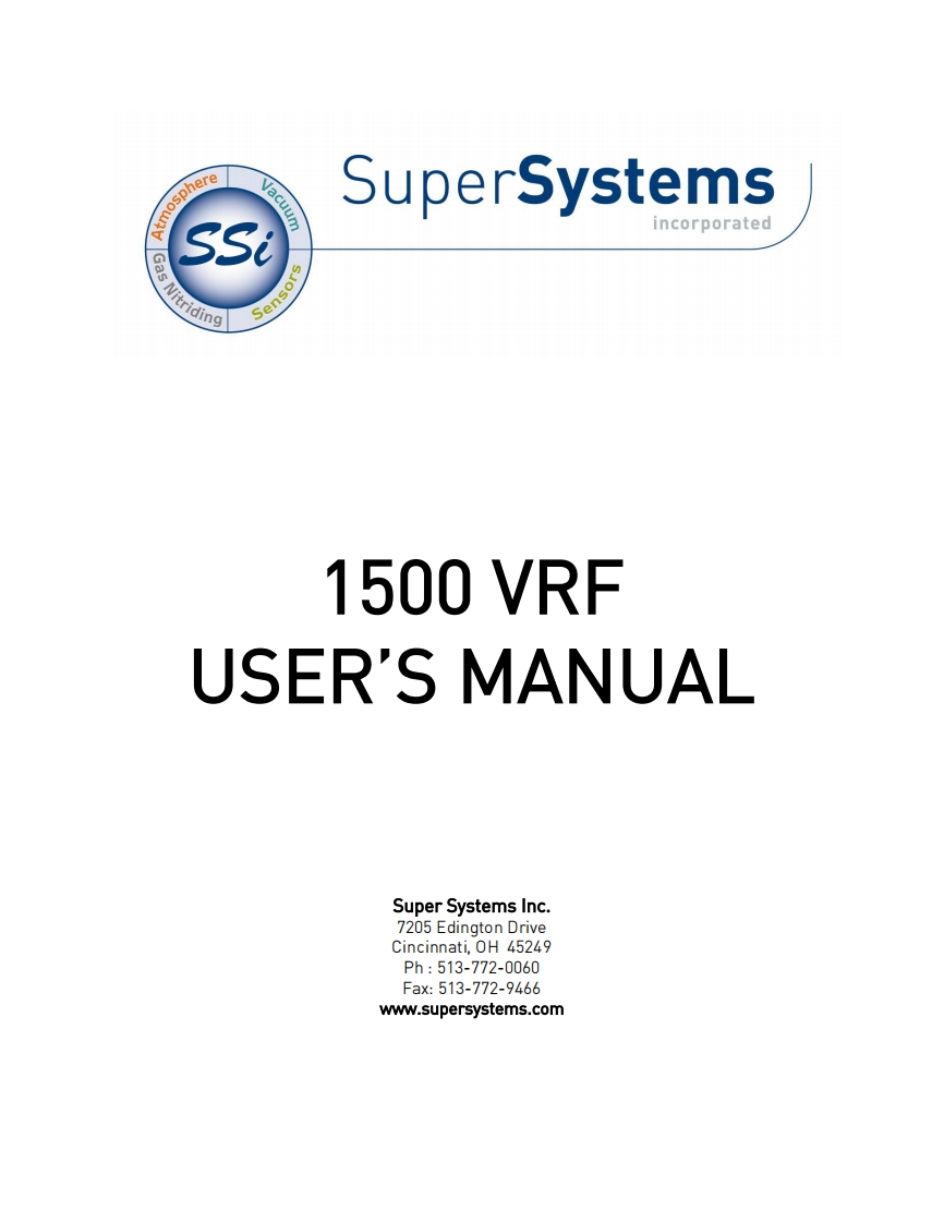 1500VRF_操作说明书手册