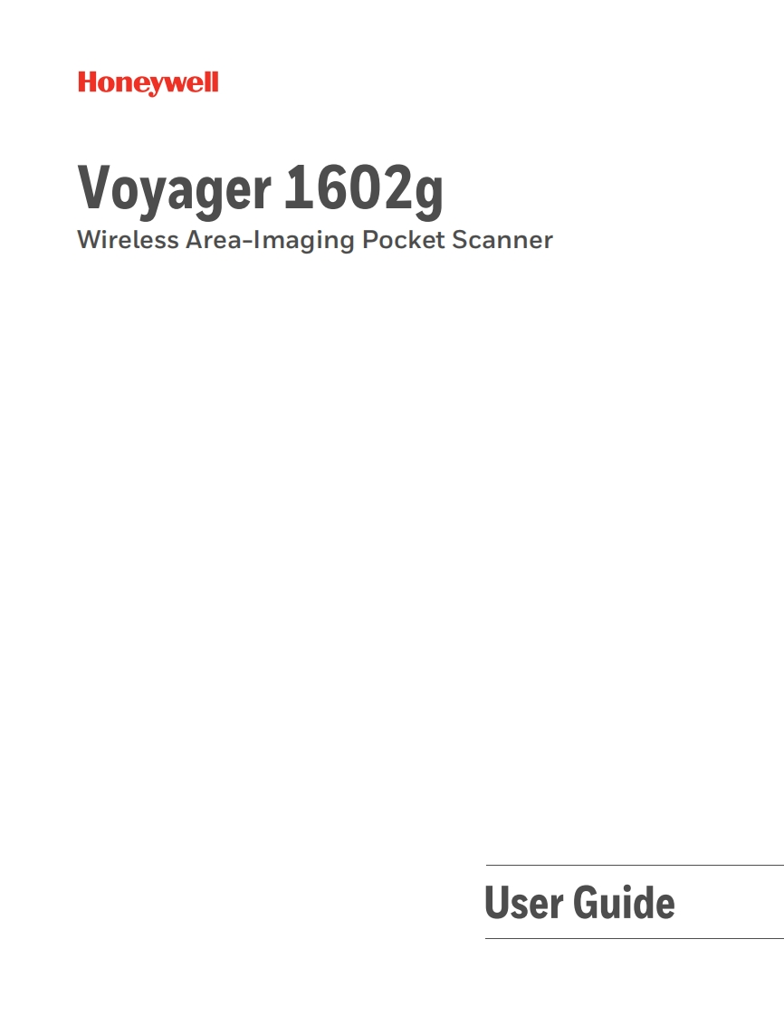 1602g无线成像袖珍扫描器用户指南