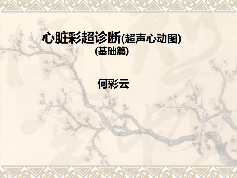 18.心脏超声课件基础