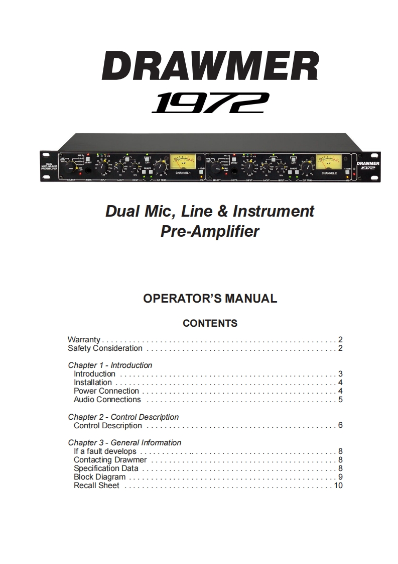 1972_操作说明书手册
