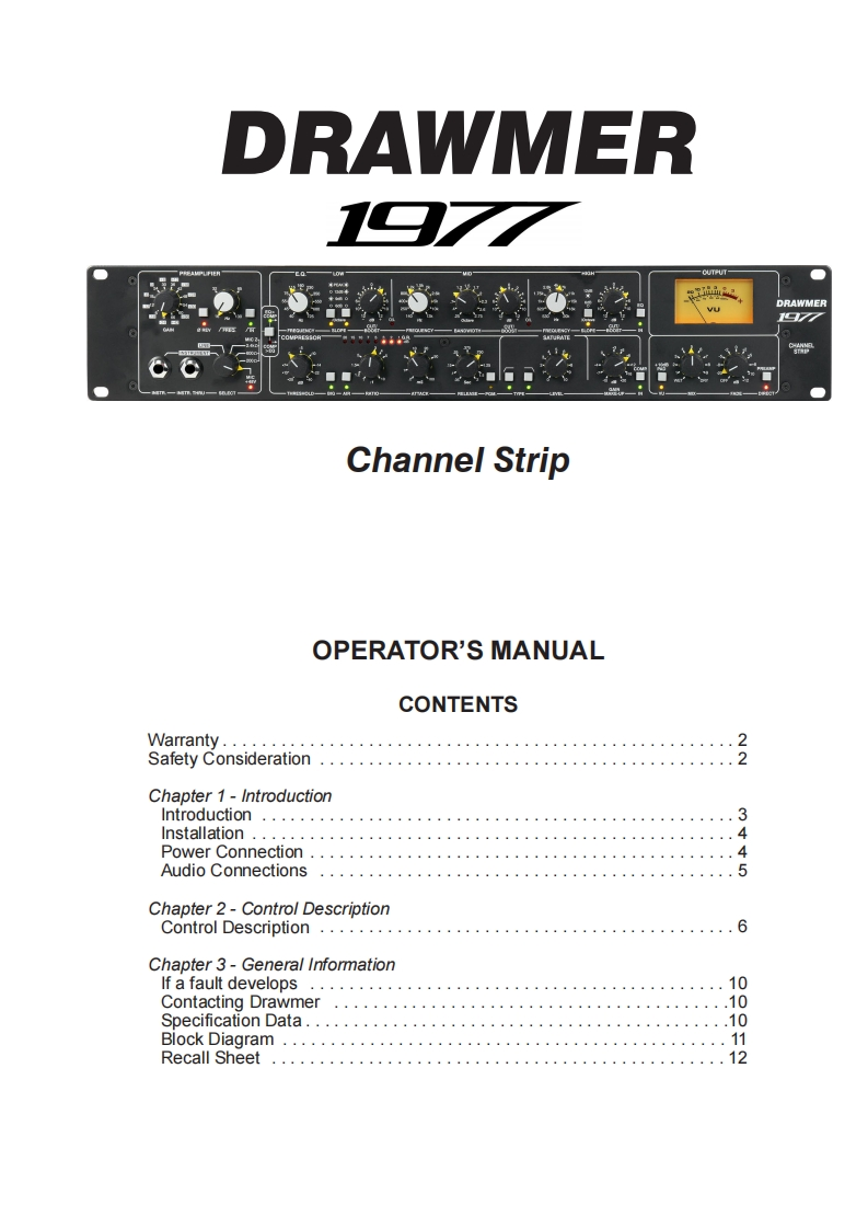 1977操作说明书手册