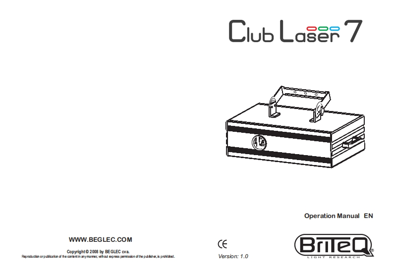 1_Briteq_CLUB_LASER-7_使用说明书手册