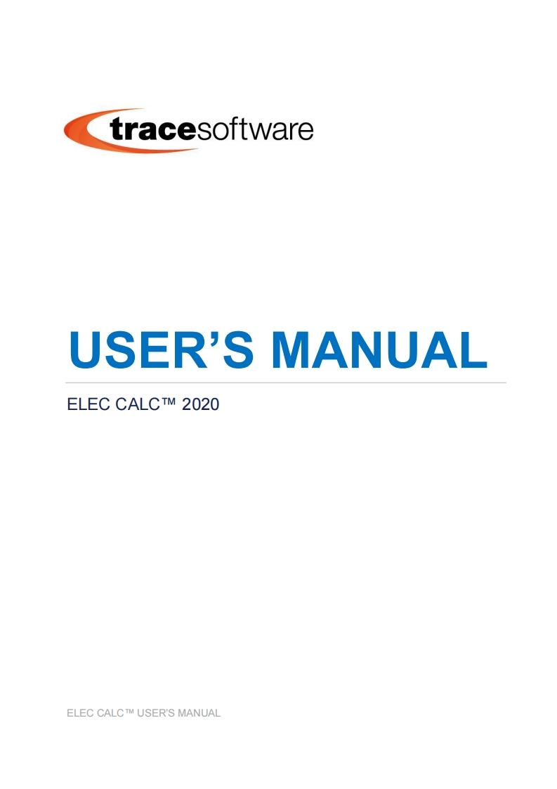 2001-ElecCala-Software-安装调试说明书手册
