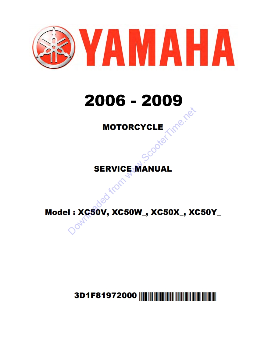 2006-2009_Yamaha_Vino_50_摩托车维修手册