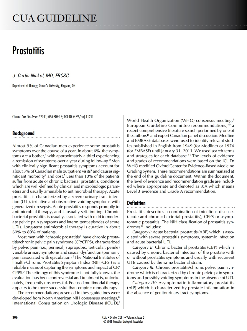 2011-CUA-guideline-Prostatitis