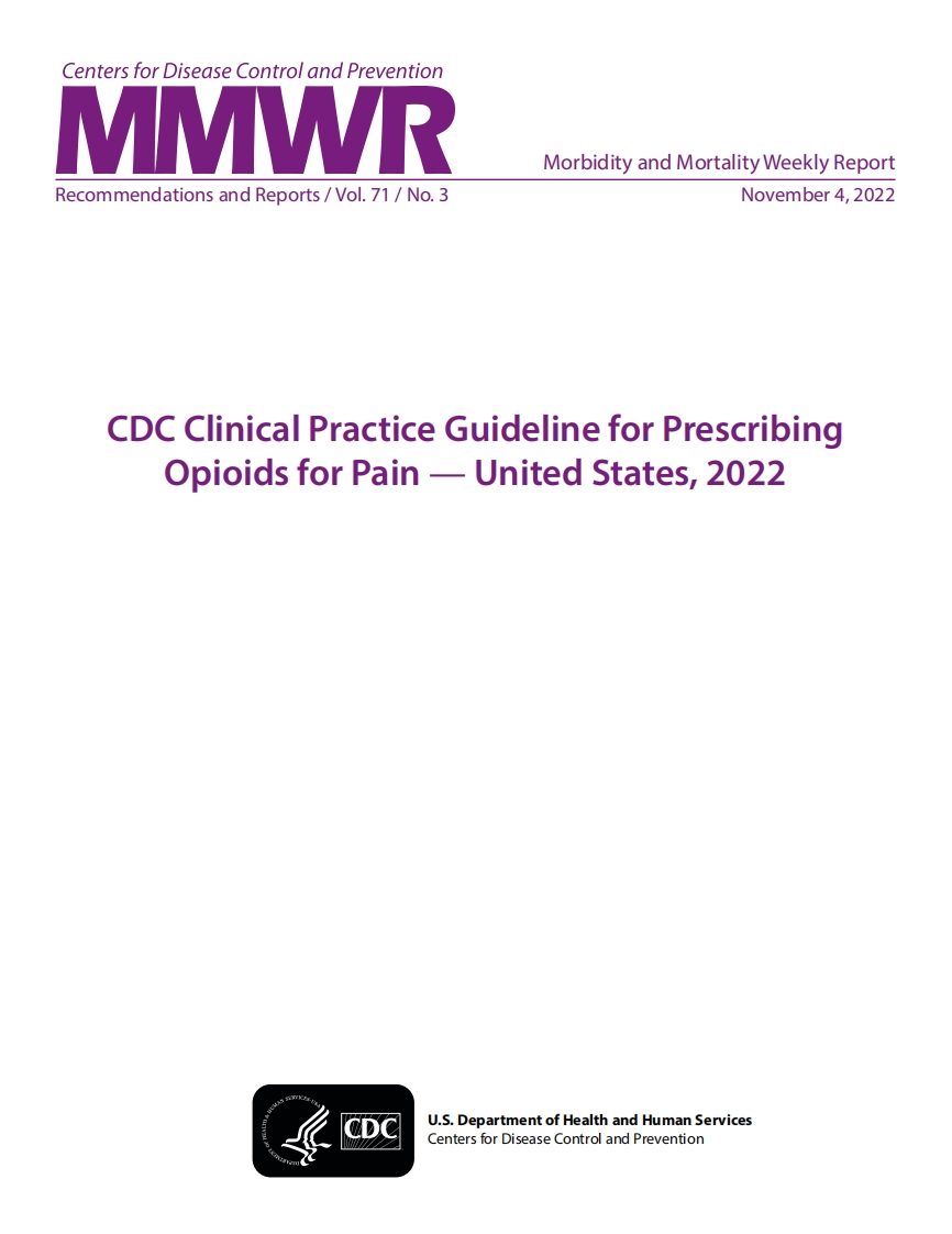 2022-CDC临床实践指南：处方阿片类药物治疗疼痛