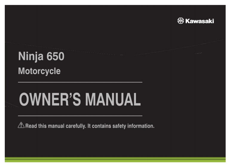 2023-Kawasaki-Ninja-650-Manual-Maintenance-Section摩托车驾驶与日常维护保养手册