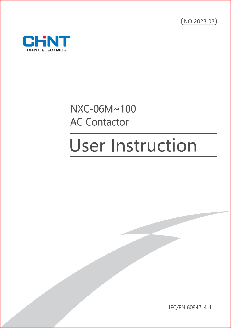 2303-NXC-06M~100-ACContactor-安装调试说明书手册