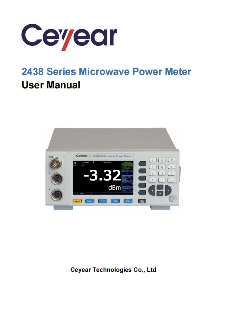 2438-Series-Microwave-Power-Meter-操作说明书手册