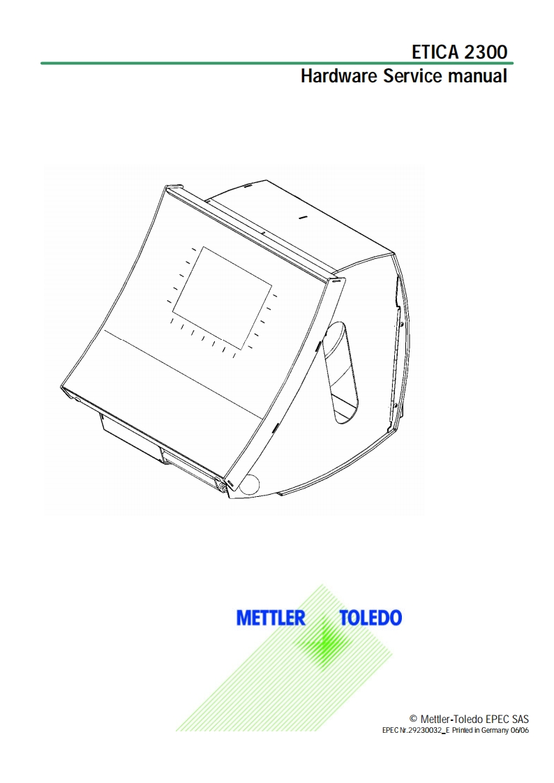 29230032---Service-Manual-Etica-2300---English---E维修手册含电器原理图