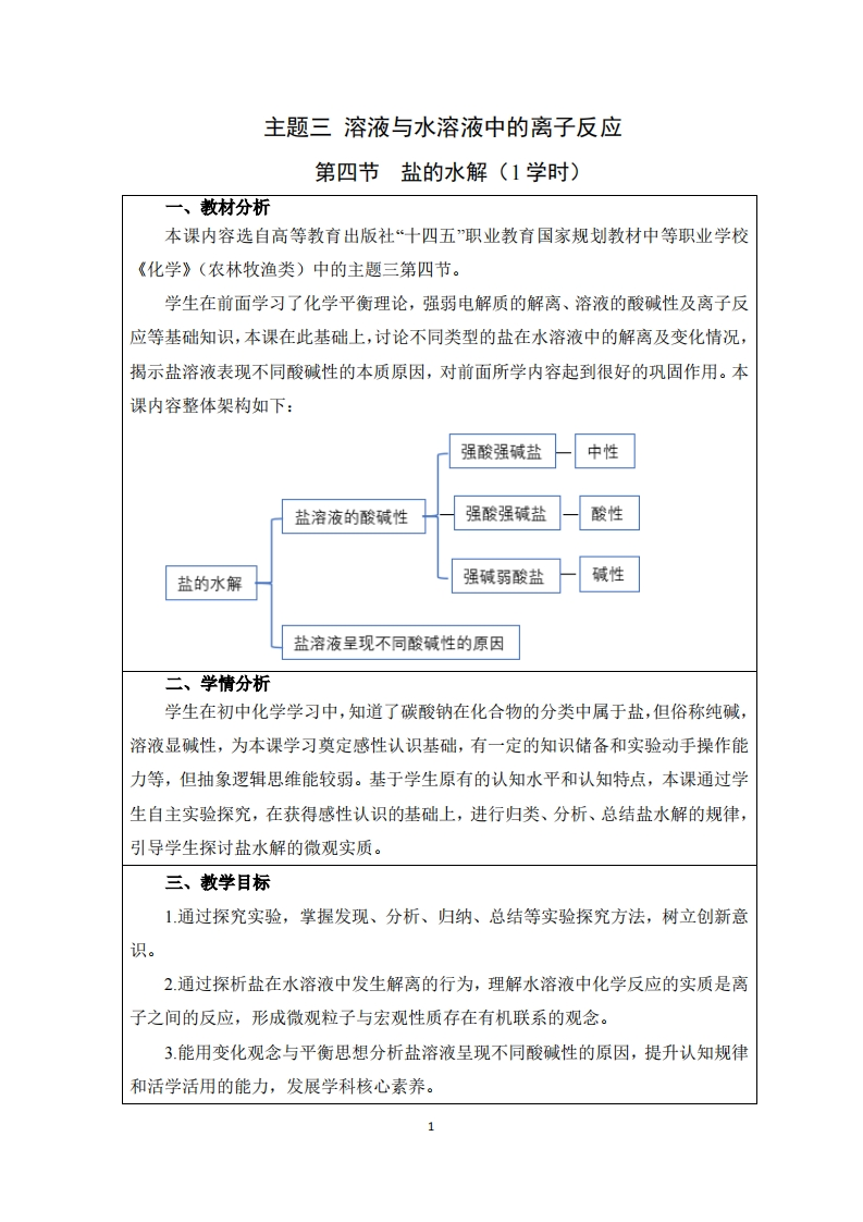 3-4盐的水解