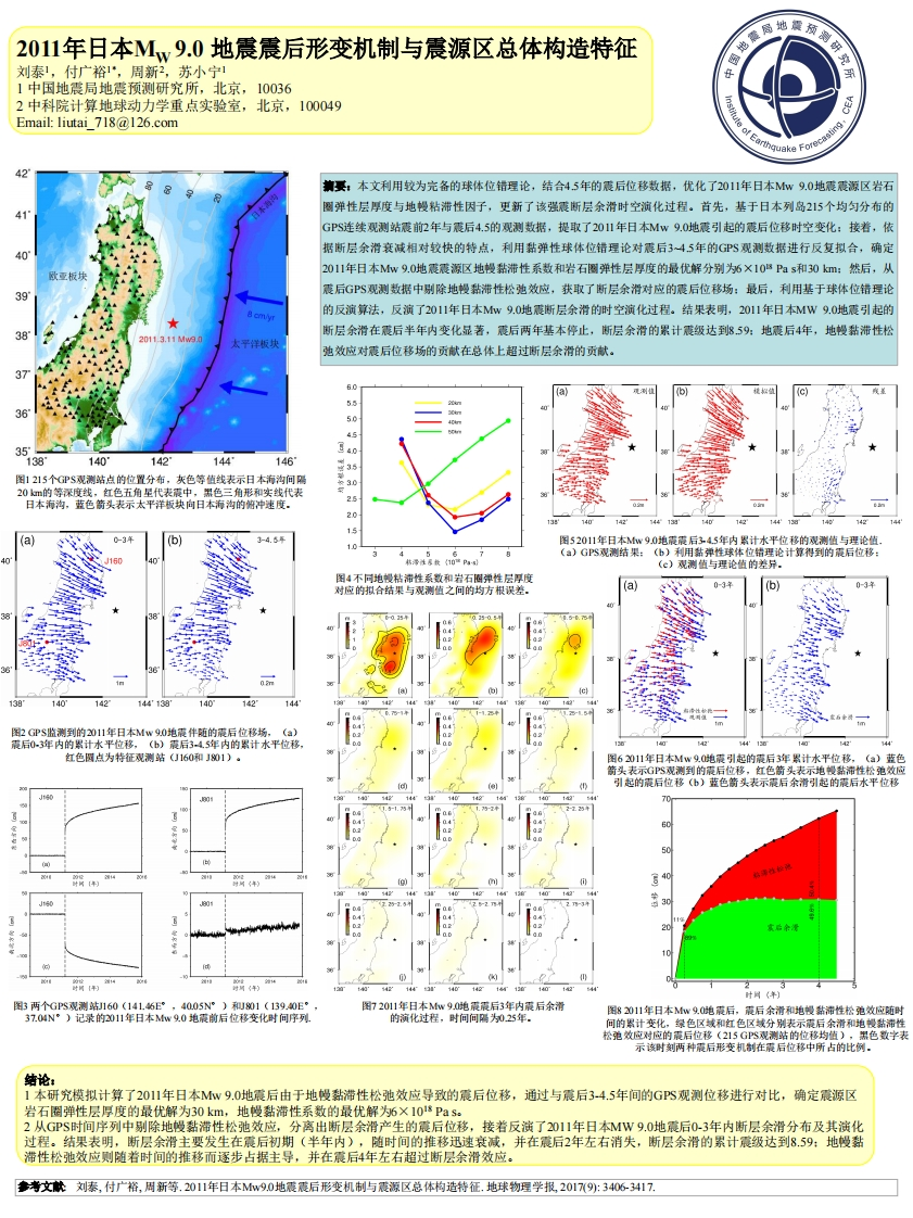 3.14-32011年日本MW9.0地震震后形变机制与震源区总体构造特征_刘泰