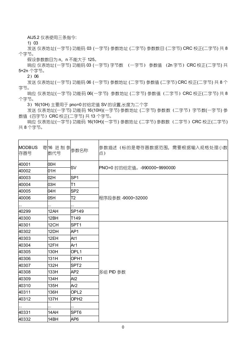 30、AIJ5.2通讯协议说明