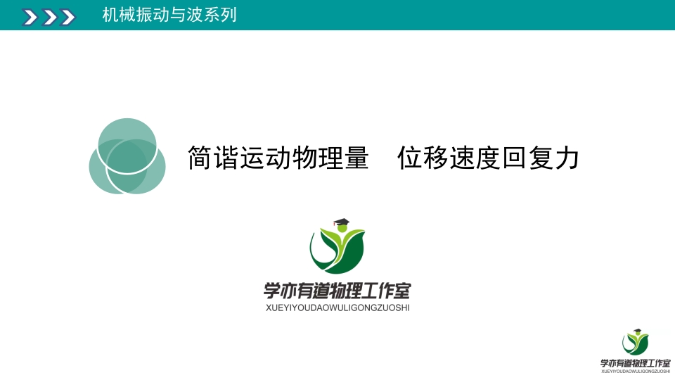 311简谐运动物理量位移速度回复力