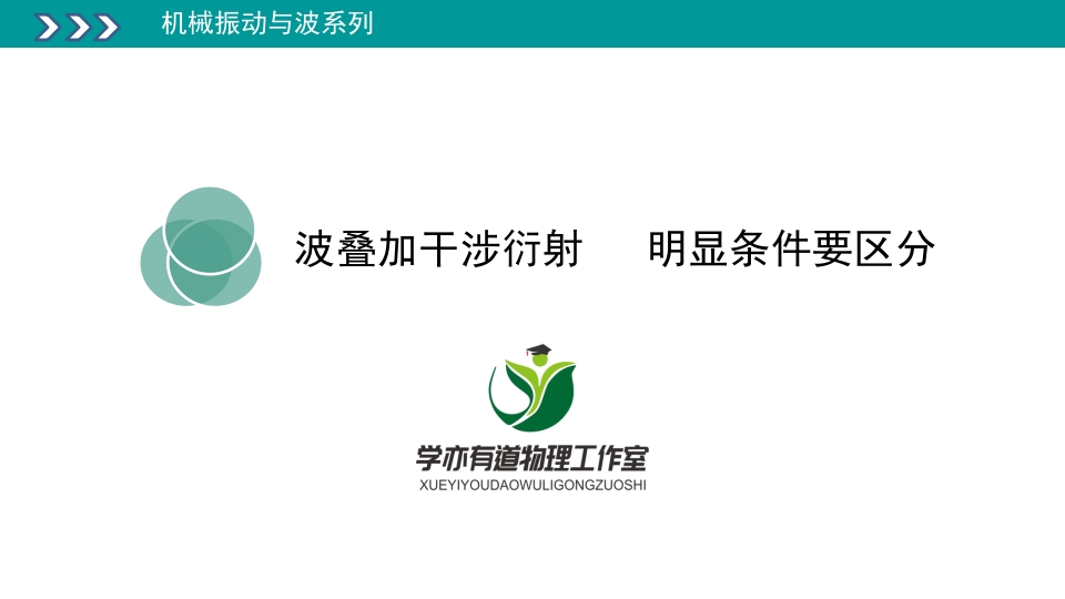 325波叠加干涉衍射明显条件要区分