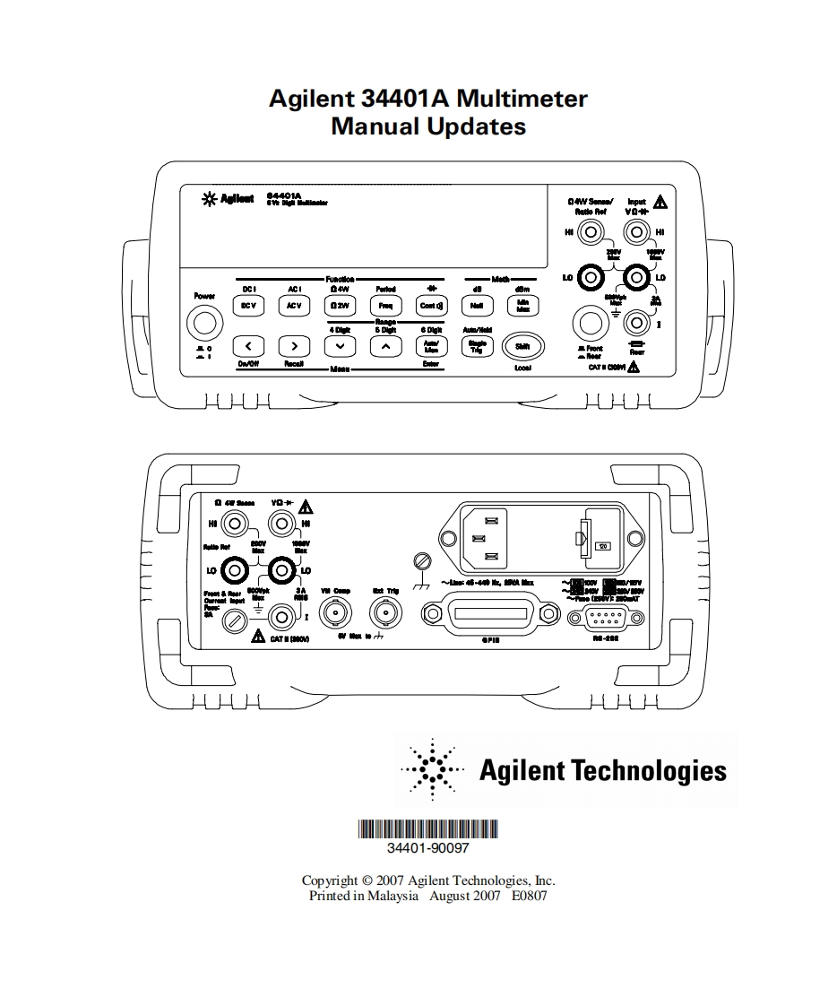34401A_UG操作说明书手册