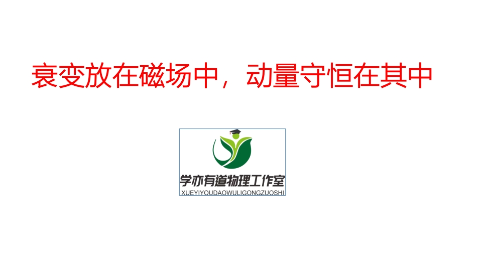 359.衰变放在磁场中动量守恒在其中