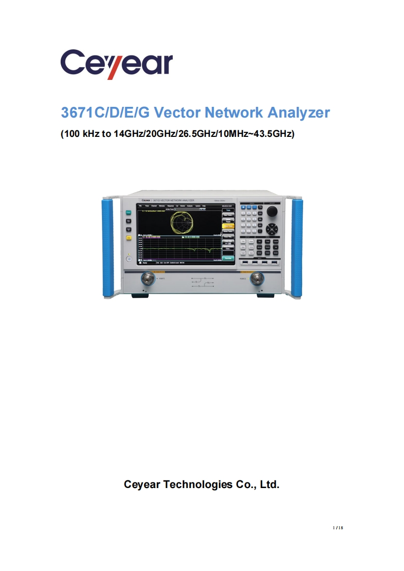 3671-Series-Vector-Network-Analyzer-规格参数手册