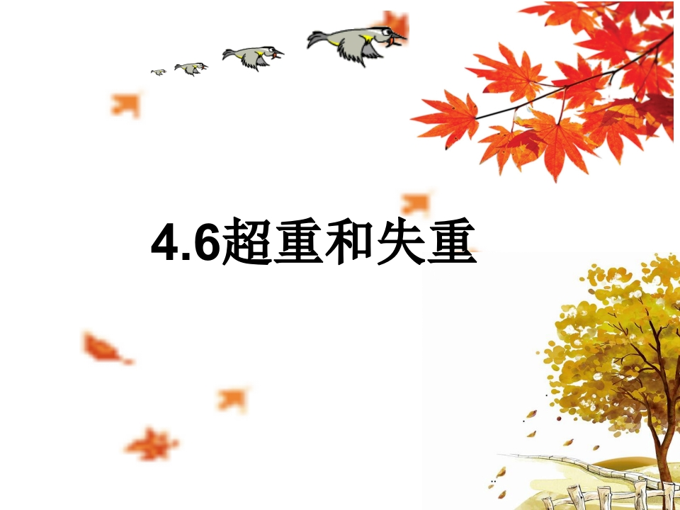 4.6超重和失重—【新教材】人教版(2019)高中物理必修第一册知识讲座课件