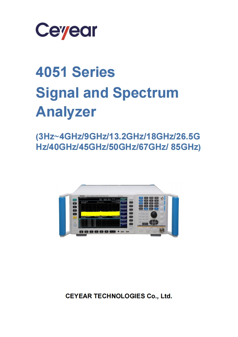 4051-Series-Signal-and-Spectrum-Analyzer-规格参数手册