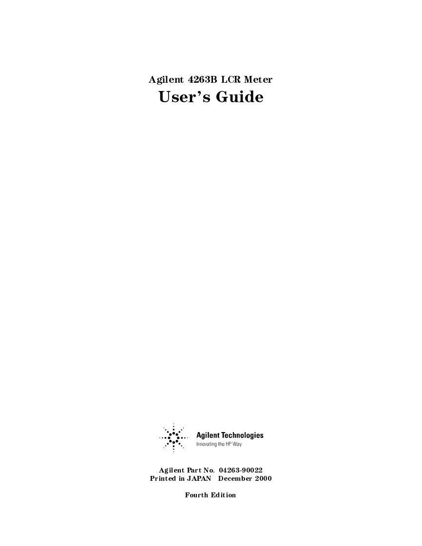 4263B_UG操作说明书手册