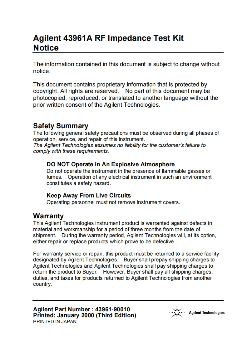 43961A--操作说明书手册