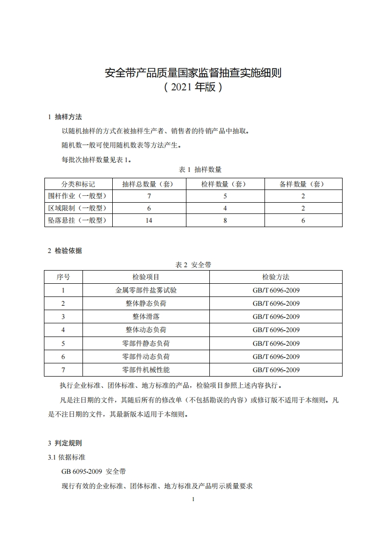 49-安全带产品质量国家监督抽查实施细则（2021年版）