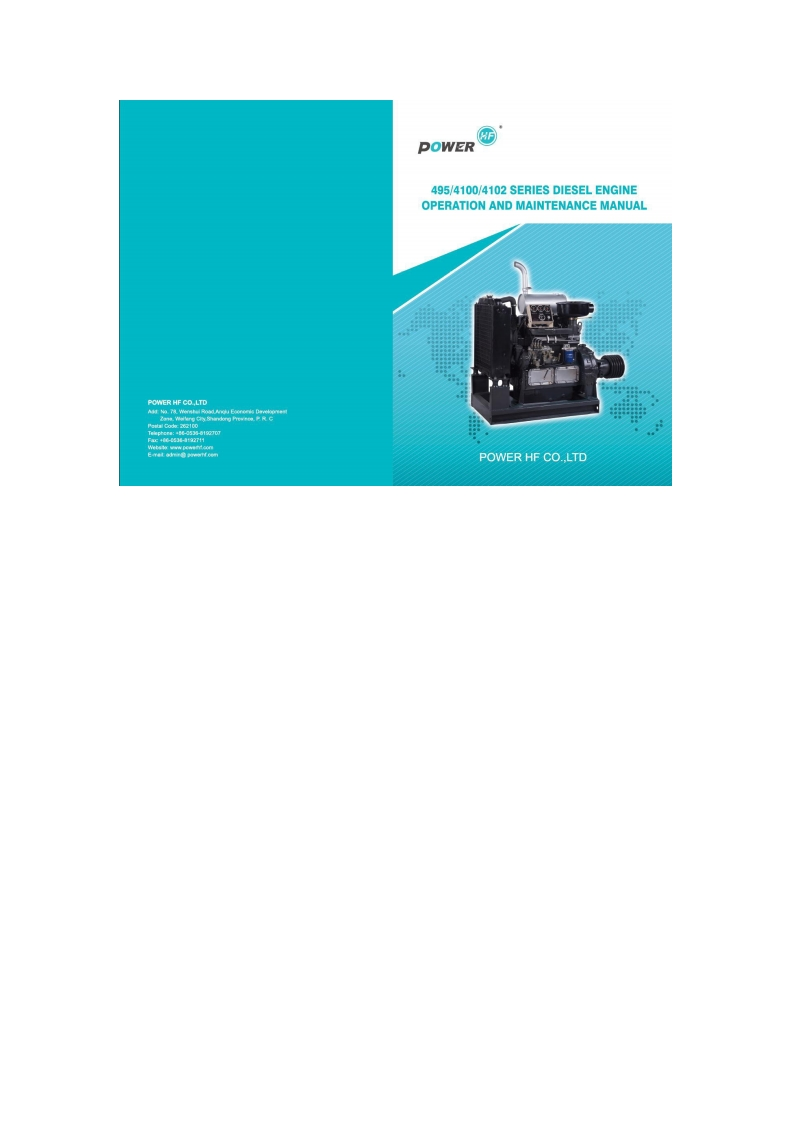 495-4100-4102系列柴油机英文说明书