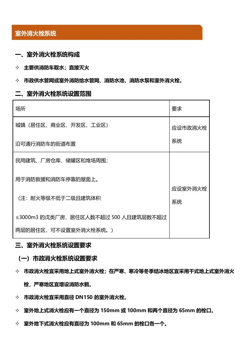 4、室外消火栓系统