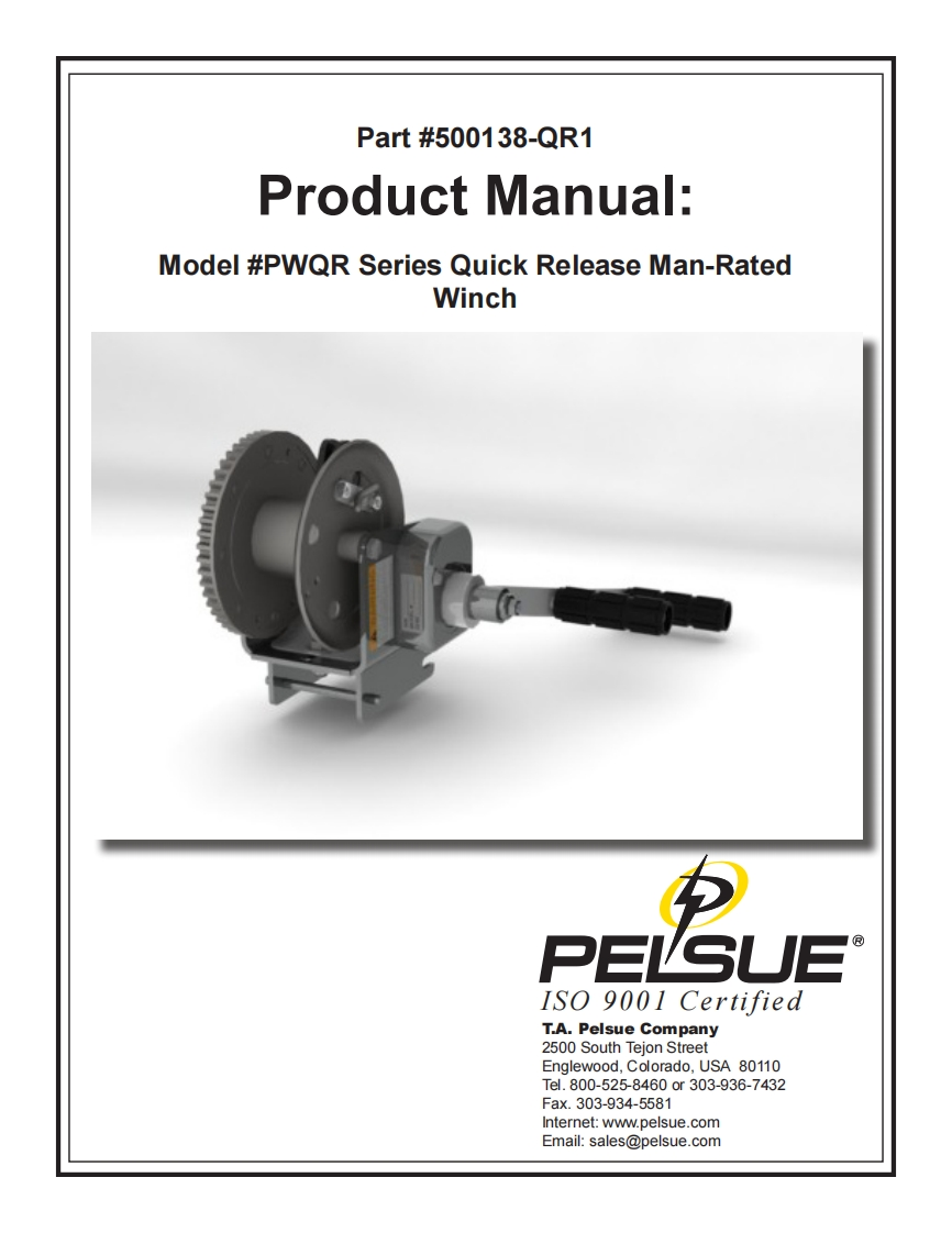 500138-QR1-Product-手册说明书指南-PWQR-Quick-Release-Man-Rated-Winch-Rev-01新质力文库-办公文档-行业资料-建筑施工-教育学习-标准规范-工作总结-资料下载新质力文库