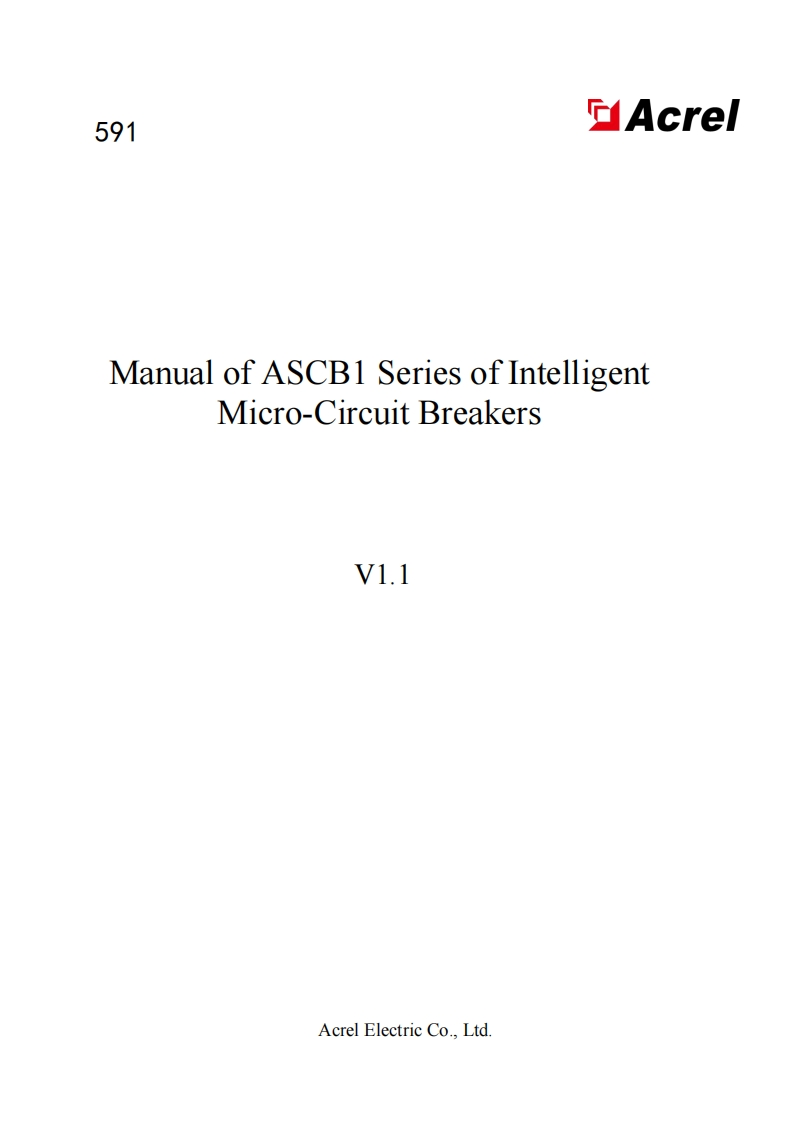 591ASCB1系列智能微型断路器安装使用说明书（英）V1.1(V2.2)
