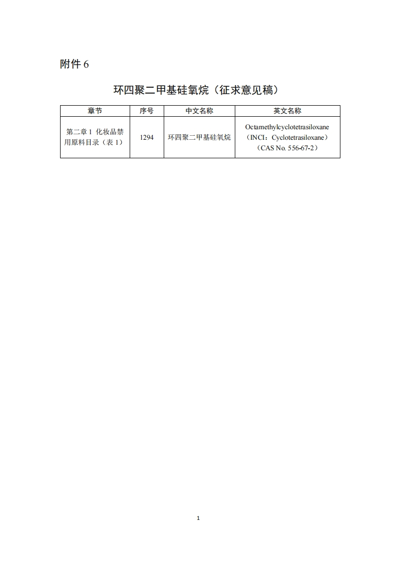 6-《环四聚二甲基硅氧烷（征求意见稿）》及起草说明