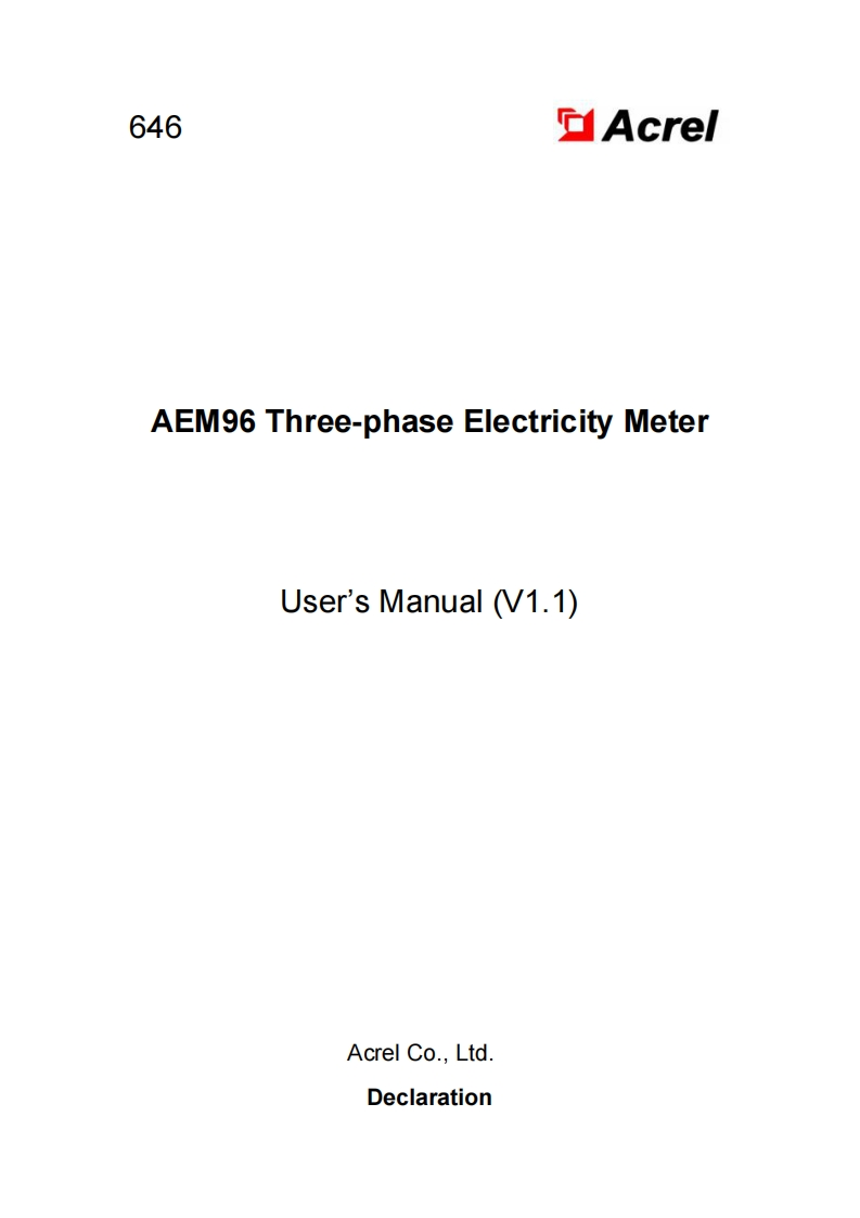 646AEM96（AEM96-CT）Installationandoperationinstructionv1.1(V2.2)