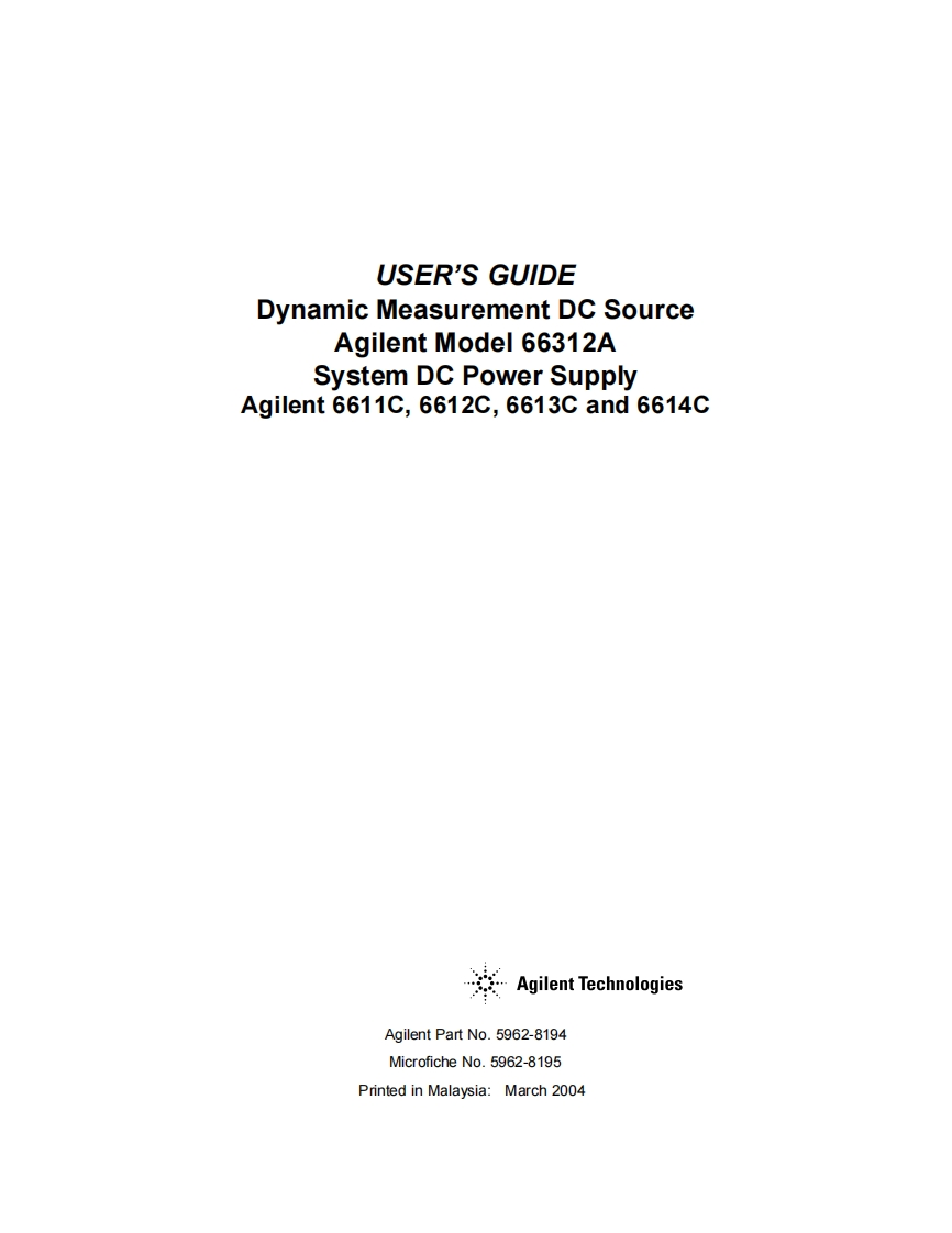 661xC_Series_DC_Power_Supplies_UG操作说明书手册