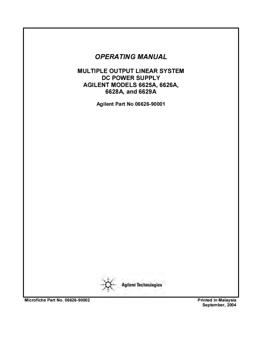 6626A--Operating_Manual操作说明书手册
