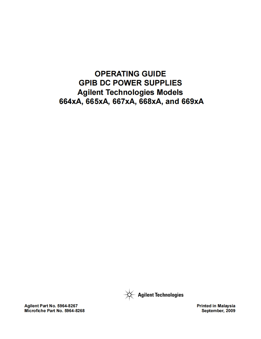 667xB_Series_DC_Power_Supplies_UG操作说明书手册